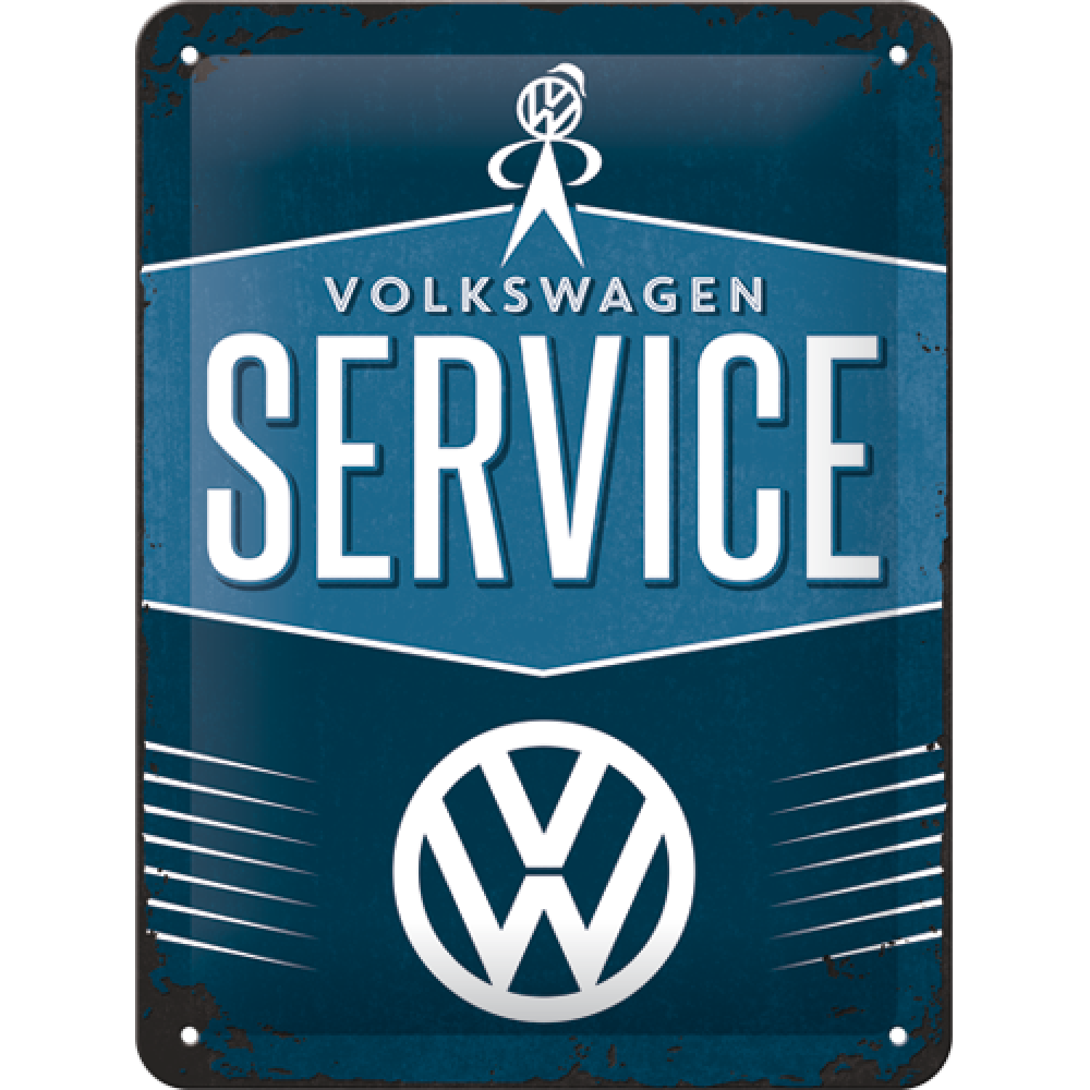 Placa metalica - Volkswagen Service - 15x20 cm